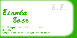 bianka boer business card